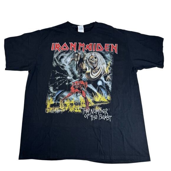 Vintage 2008 Iron Maiden The Number of The Beast Concert Tour Band Reprint Shirt - Picture 1 of 5